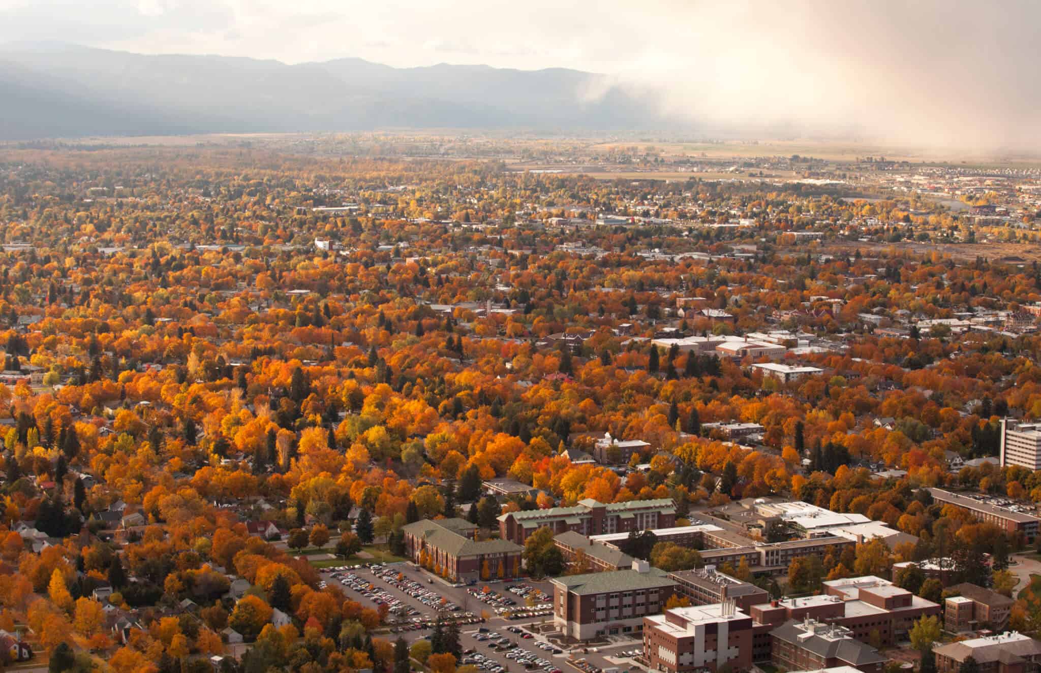 The colorful town of Missoula, Montana.